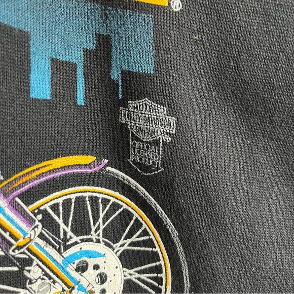 Vintage 1980s Harley Davidson Crewneck Sweatshirt Tophalf Made in USA - Picture 4 of 7